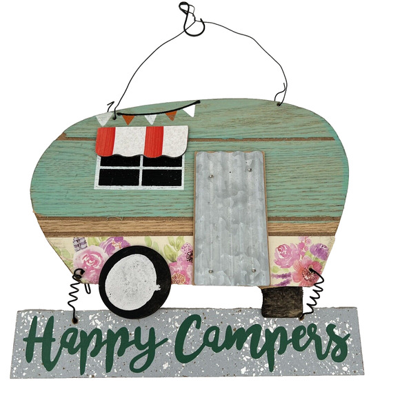 Camping Theme Signs Plaques Wood Wall Tree Hanging Decorations Home RV Campsite - Picture 2 of 7